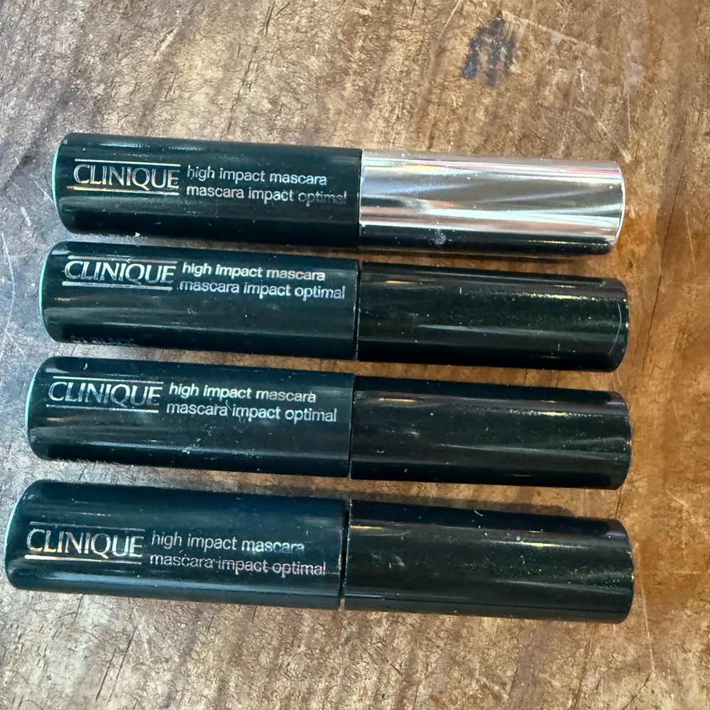 Clinique High Impact Mascara 01 Black 3.5ml - Lot Of 4 Travel Size